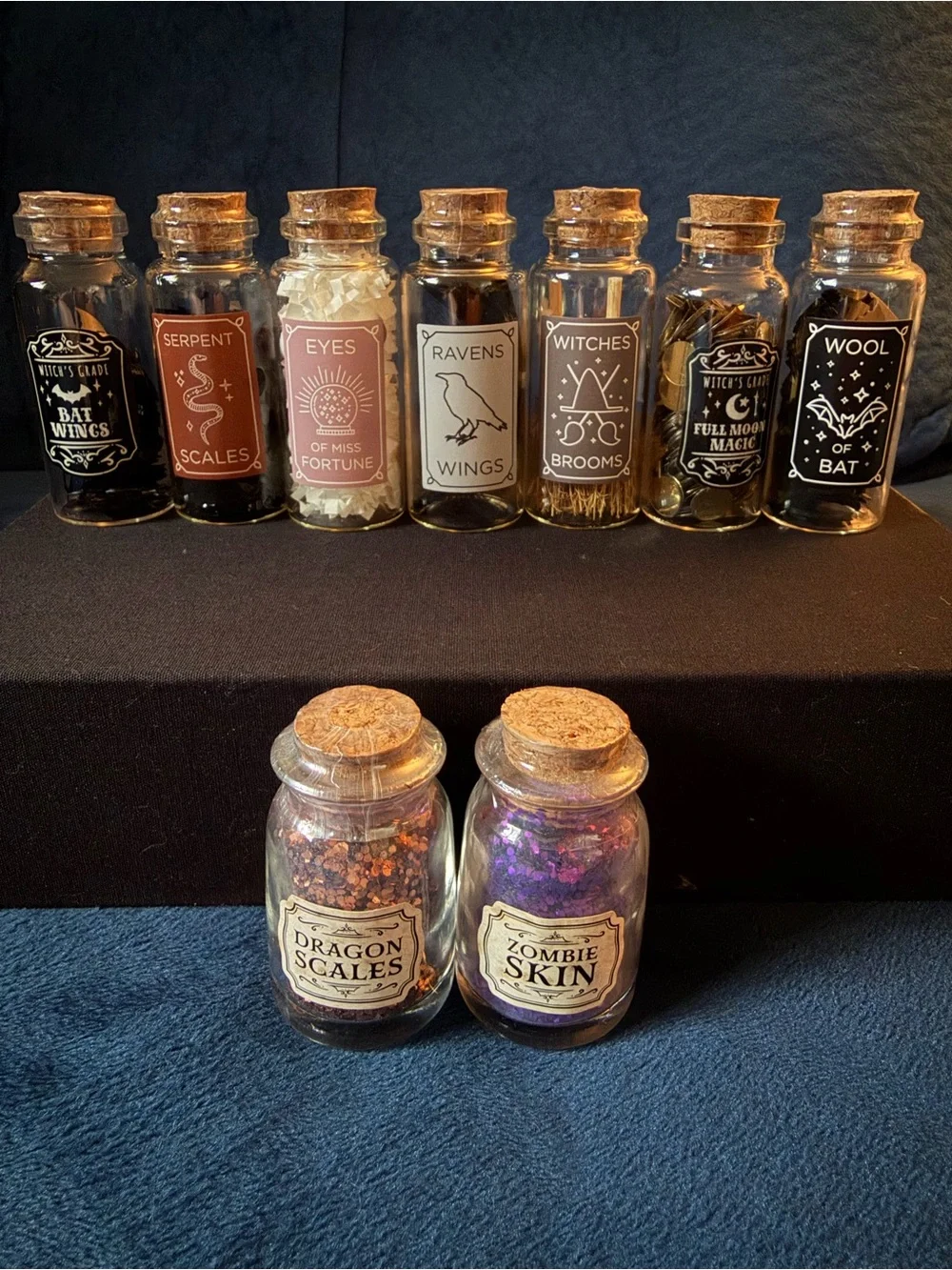 Target Bullseye Playground Halloween Mini Glass Potion Bottles Set Witch Decor